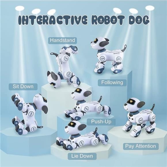Remote Control Robot Dog Toys for Kids, Programmable Robot Dog (Blue) - Picture 2 of 6